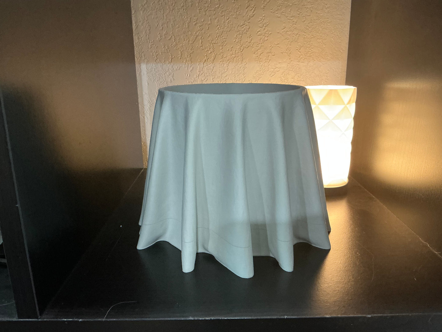 5” cloth like planter with drip tray