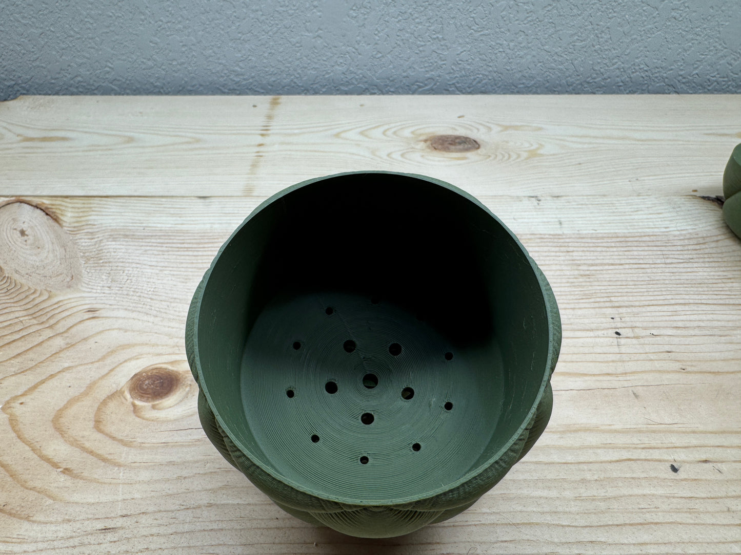 4.5 "Balloon Cloth Textured Flowerpot with drip tray