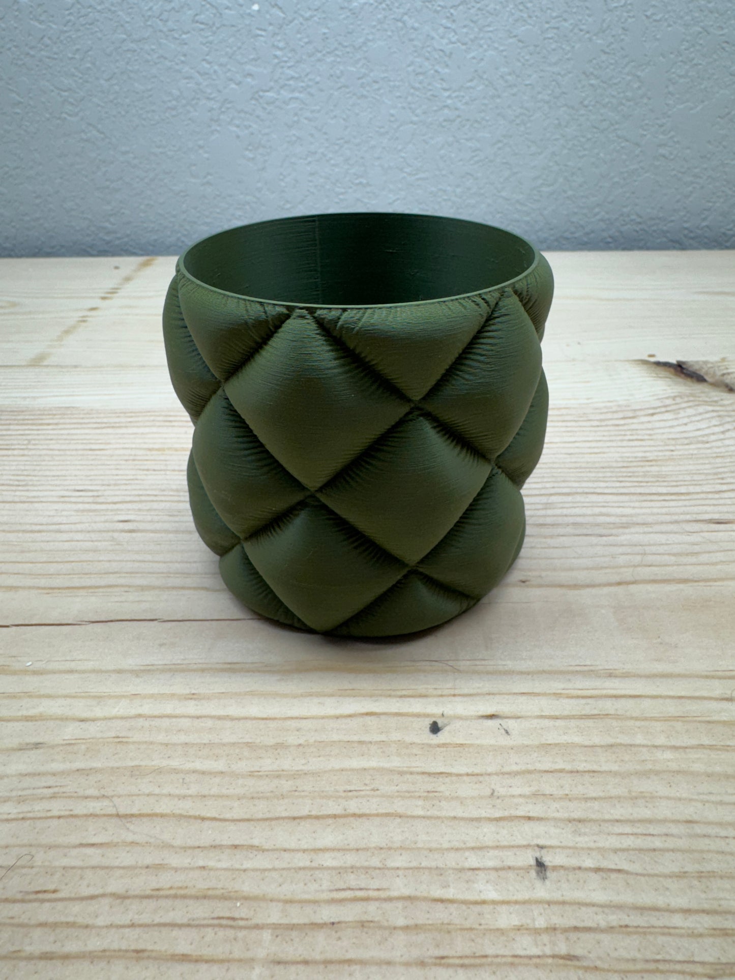 4.5 "Balloon Cloth Textured Flowerpot with drip tray