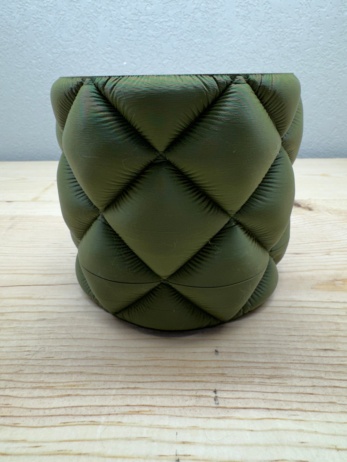 4.5 "Balloon Cloth Textured Flowerpot with drip tray